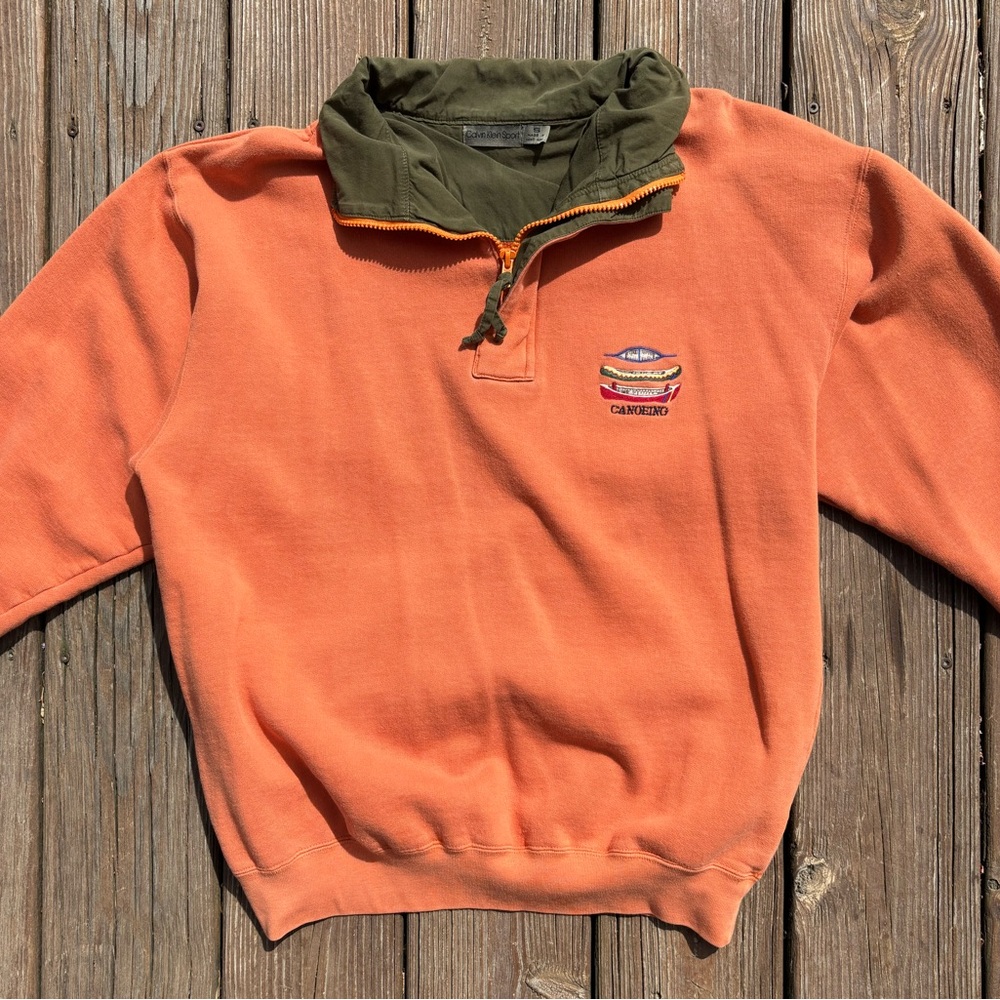 Orange and Green Men's Sweater